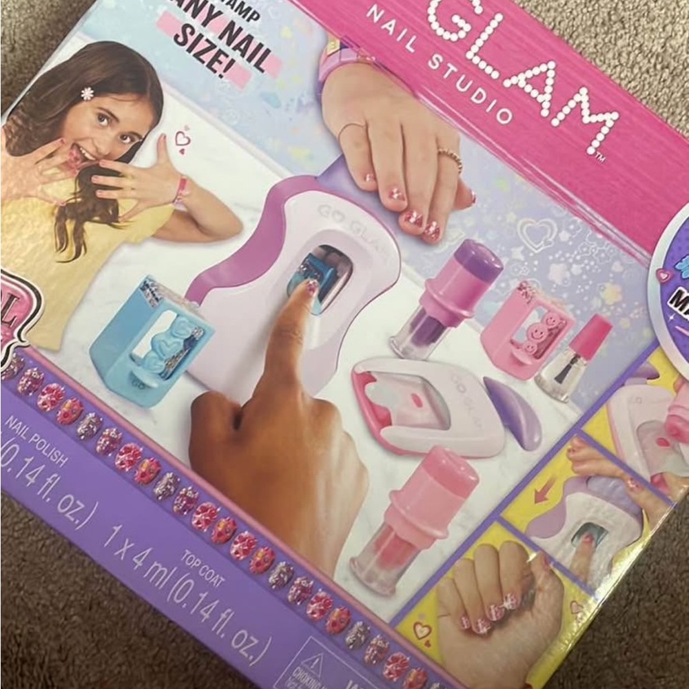 Glam Nail Studio Set with Pink and Purple Tools